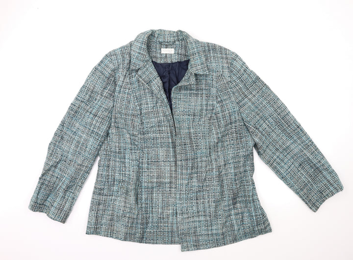 Liz Claiborne Womens Blue Jacket Coat Size L