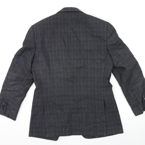 Marks and Spencer Mens Blue Check  Jacket Suit Jacket Size 40