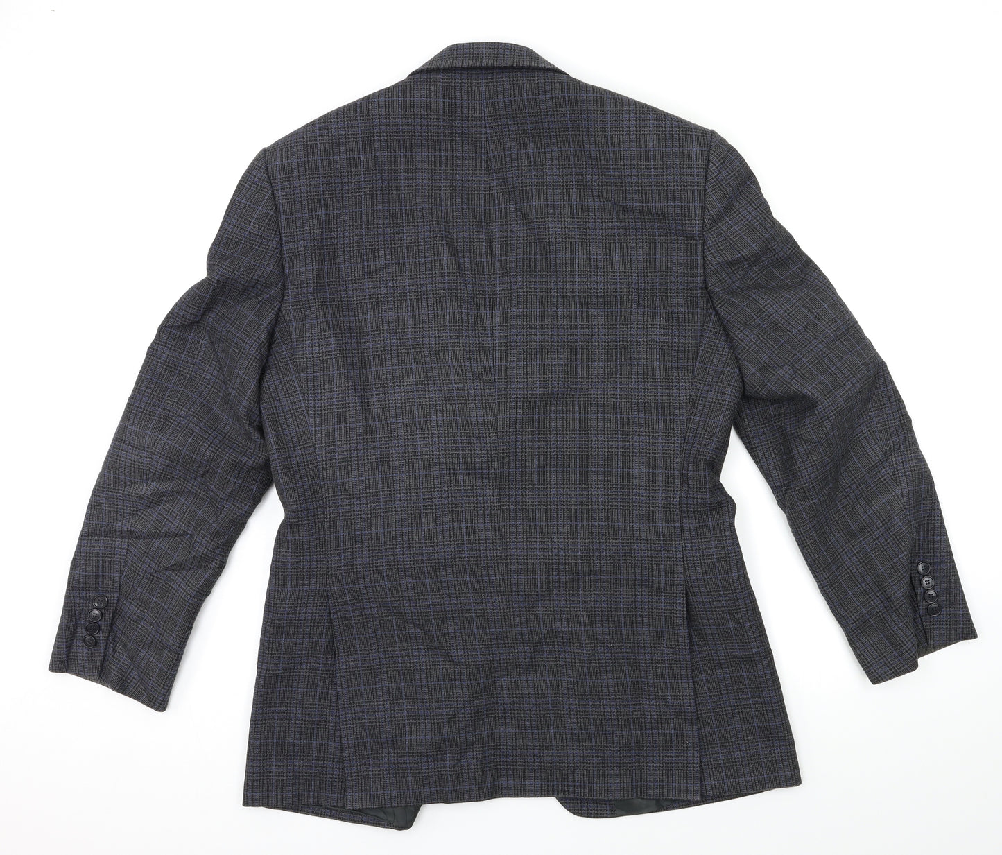 Marks and Spencer Mens Blue Check  Jacket Suit Jacket Size 40