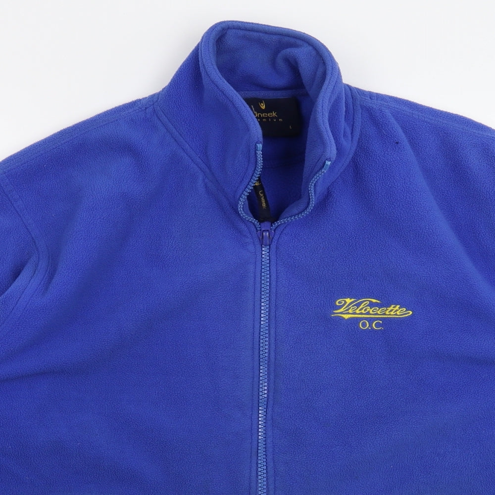 Uneek Mens Blue  Fleece Jacket  Size L