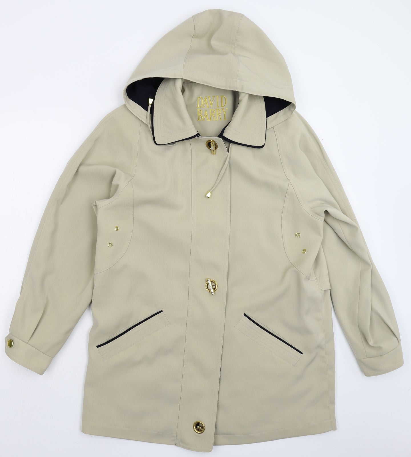 David Barry Womens Beige   Jacket Coat Size 12