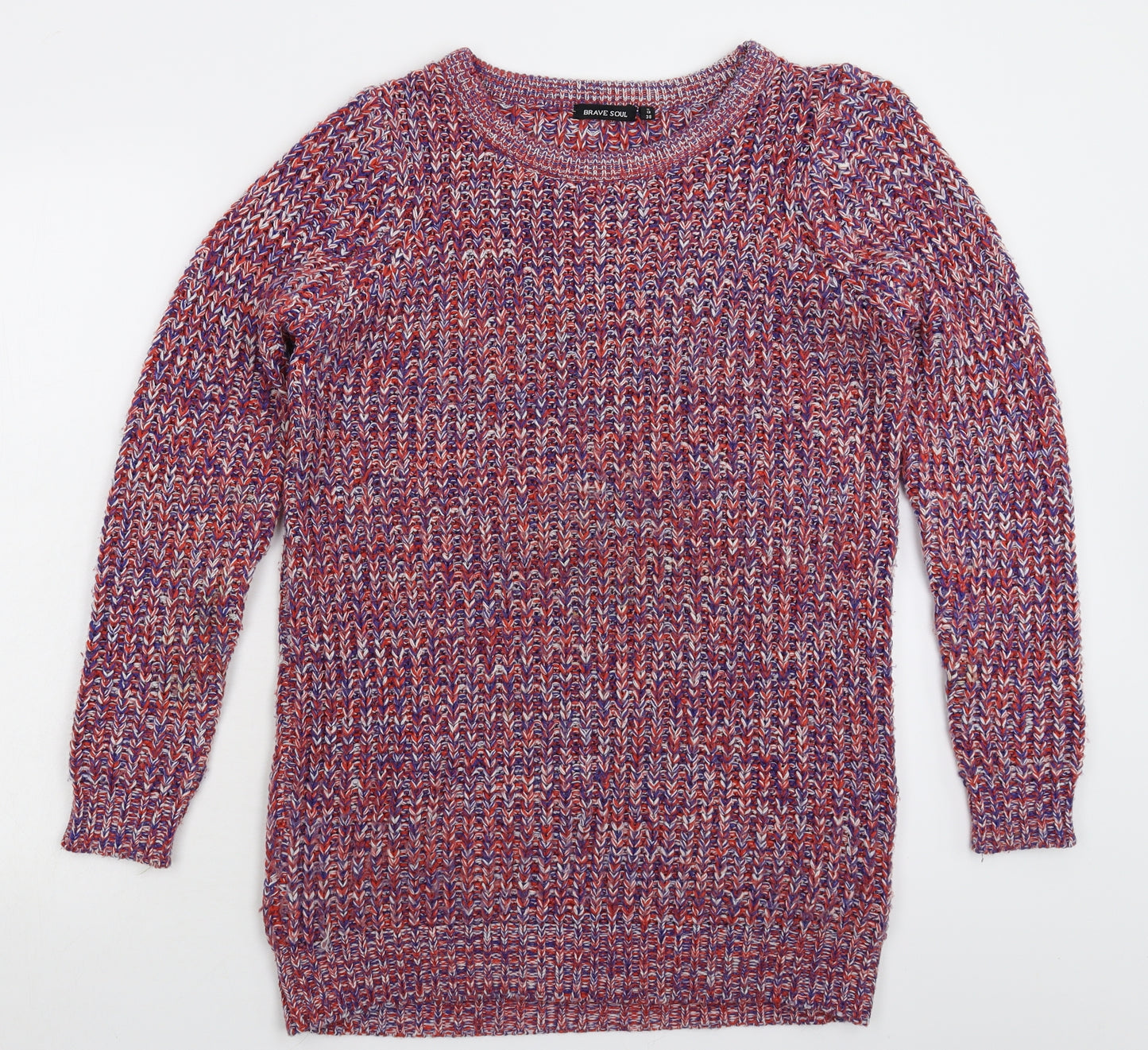 Brave Soul Womens Red  Knit Pullover Jumper Size 12