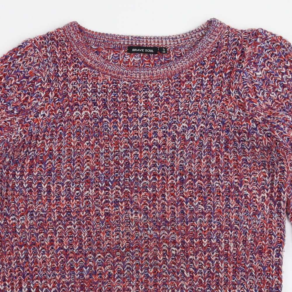 Brave Soul Womens Red  Knit Pullover Jumper Size 12
