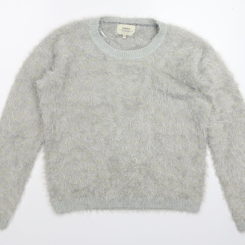 Papaya Womens Grey  Knit Pullover Jumper Size M