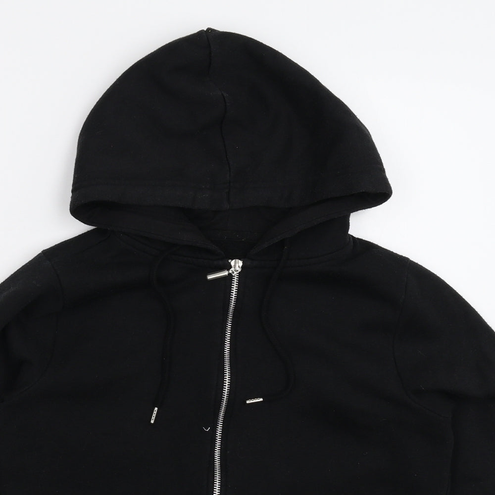 Primark Womens Black   Full Zip Hoodie Size 8