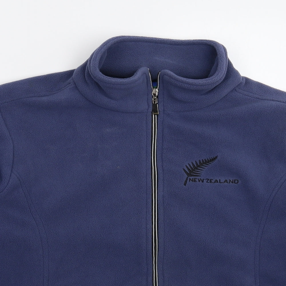 Planet New Zealand Womens Blue  Fleece Jacket  Size M