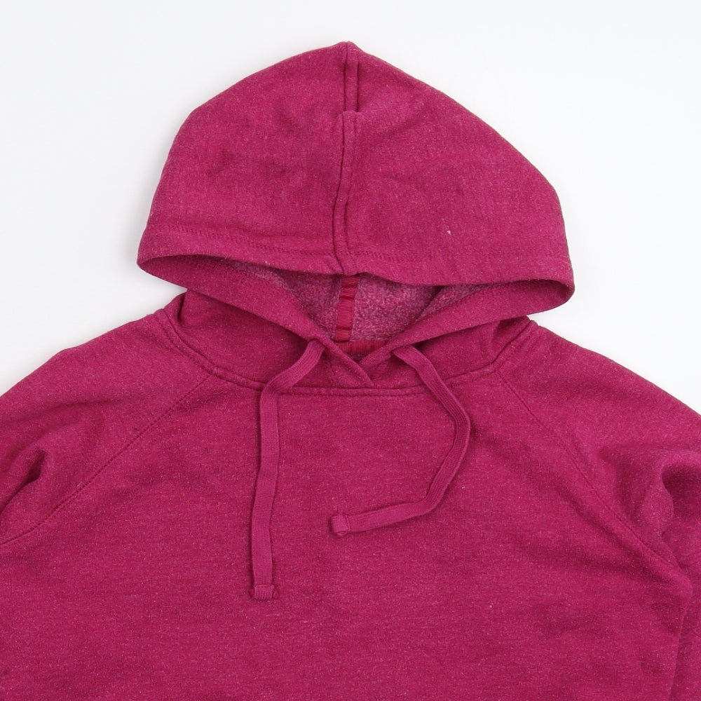 Denim & Co. Womens Pink   Pullover Hoodie Size 10