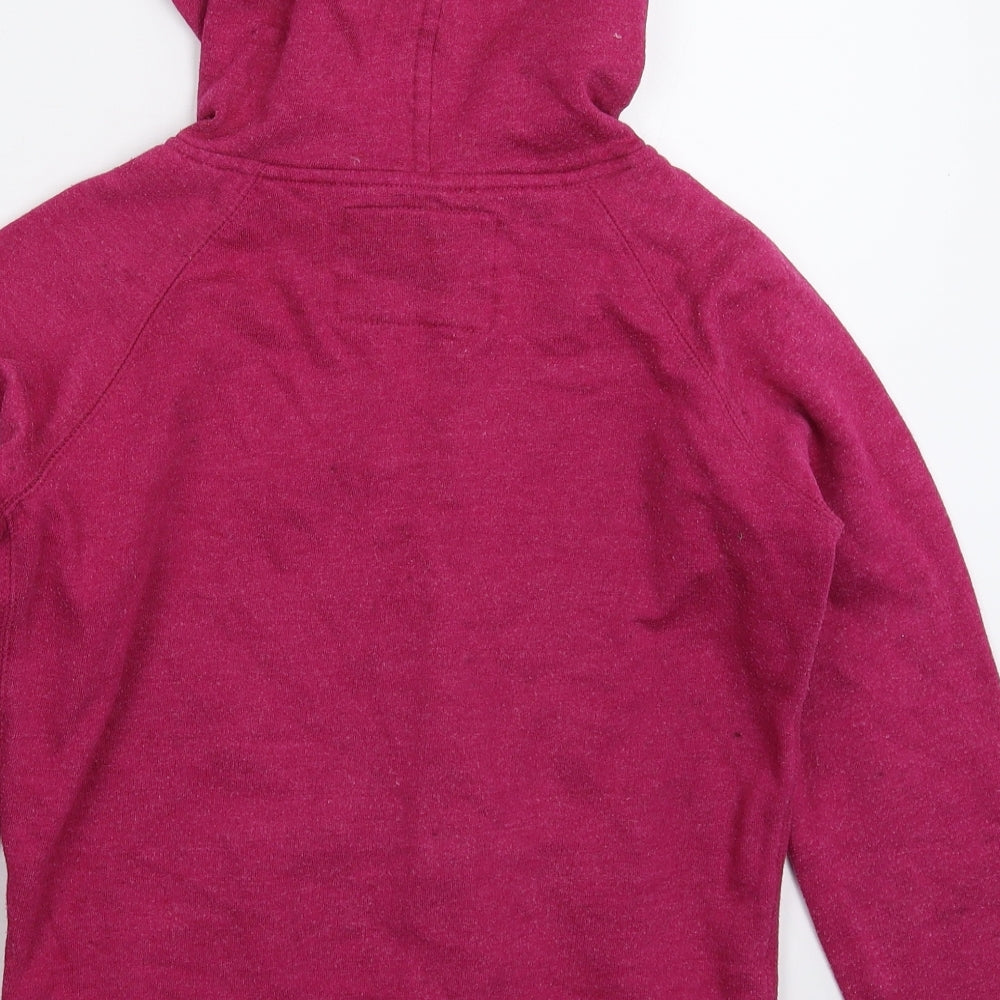 Denim & Co. Womens Pink   Pullover Hoodie Size 10