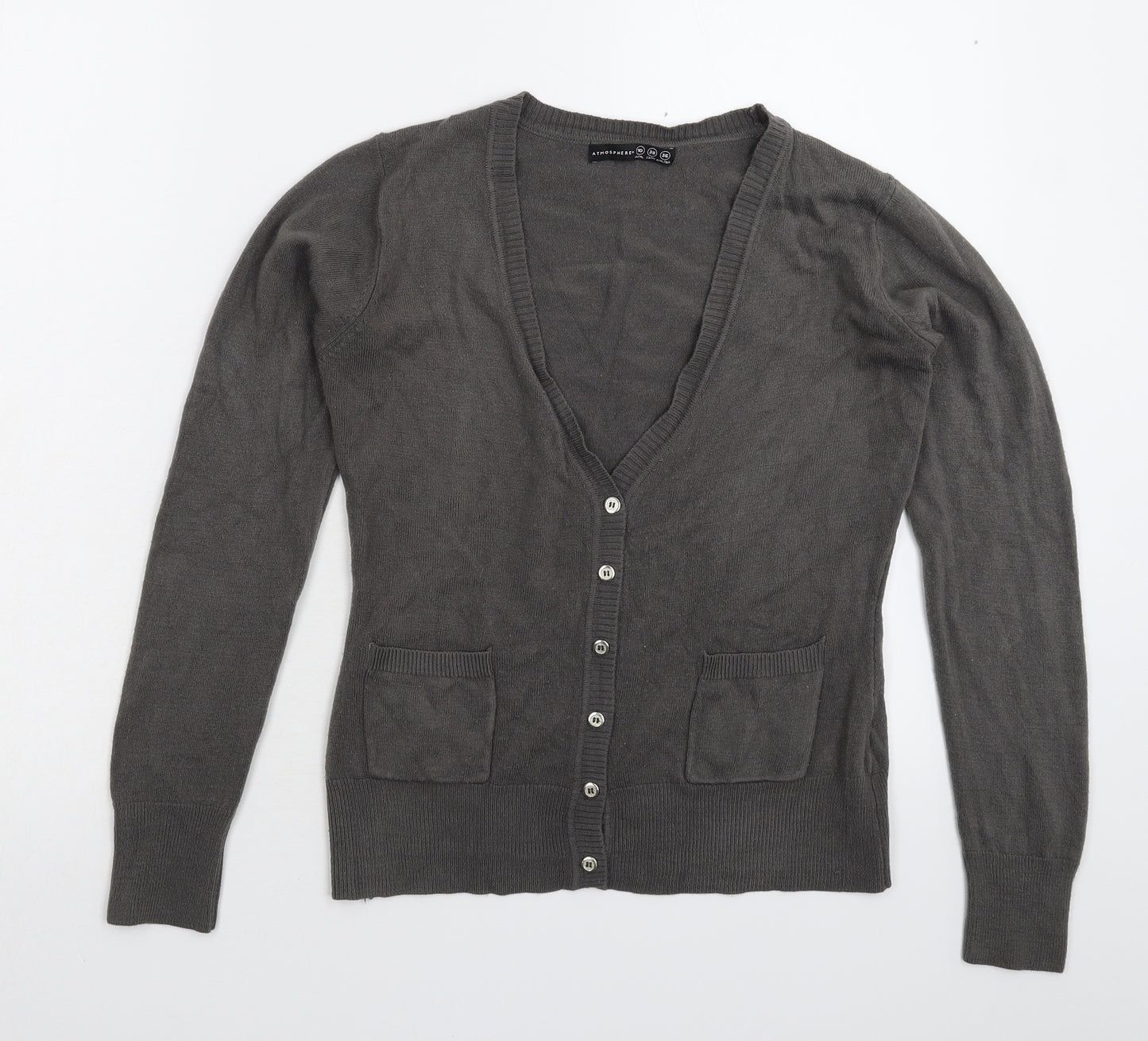 Atmosphere Womens Grey  Knit Cardigan Jumper Size 10