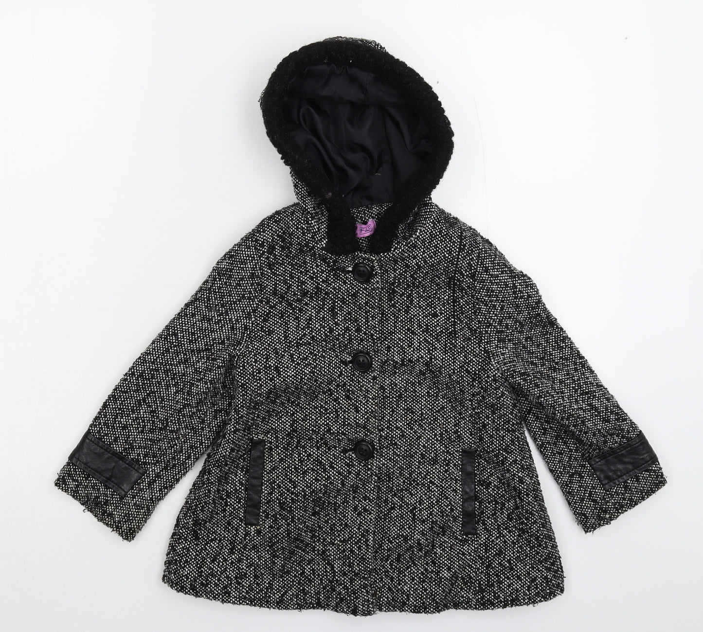 F&F Girls Grey   Jacket Coat Size 3-4 Years