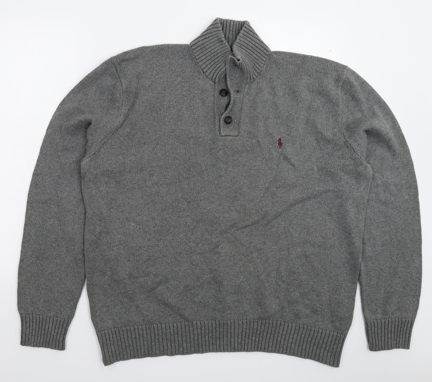 Polo Ralph Lauren Mens Grey  Knit Pullover Jumper Size XL
