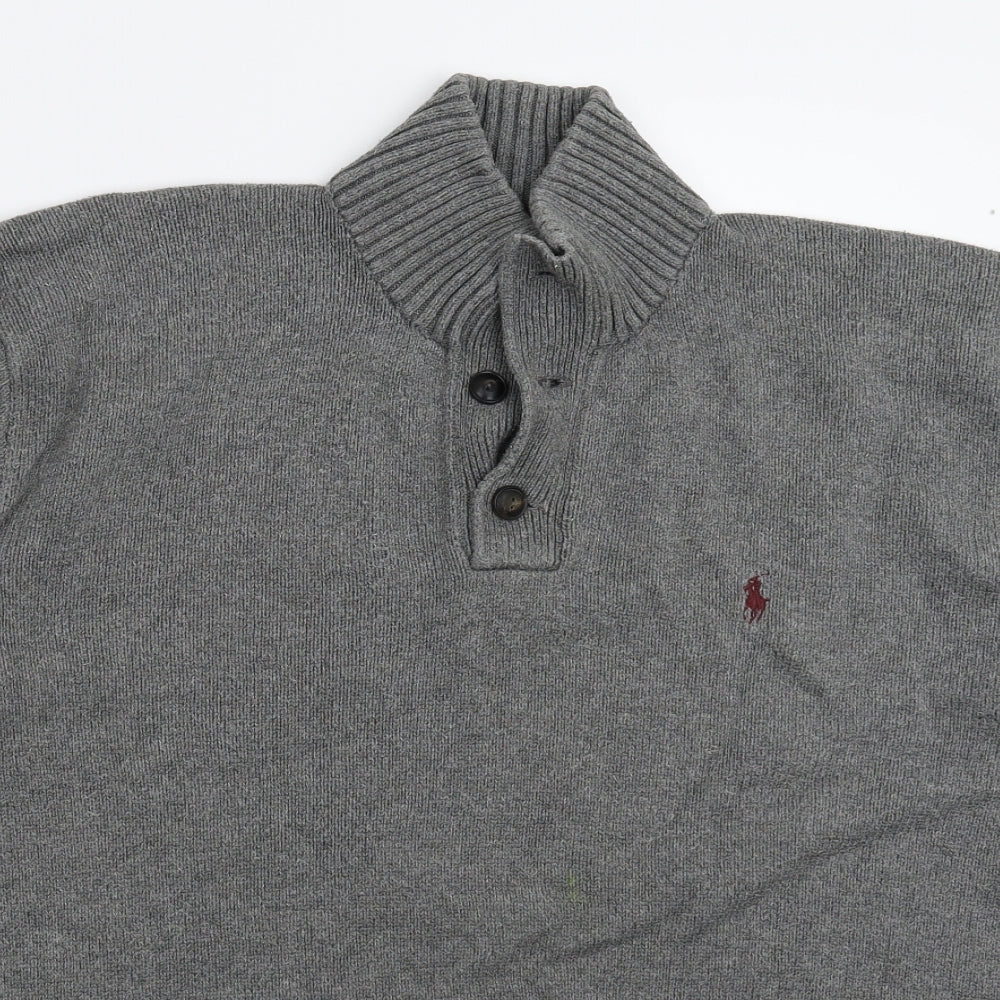 Polo Ralph Lauren Mens Grey  Knit Pullover Jumper Size XL