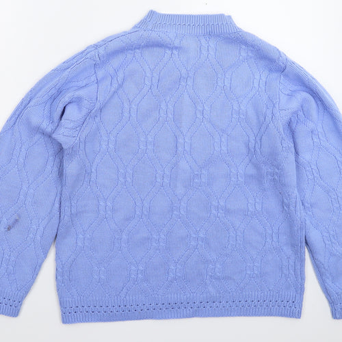 Beau Monde Womens Blue  Knit Pullover Jumper Size 12