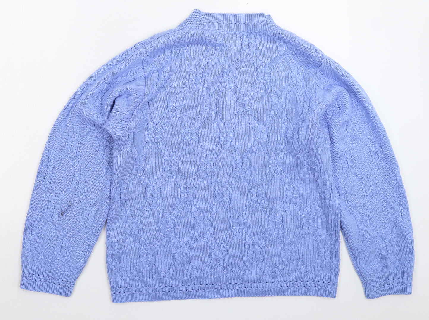 Beau Monde Womens Blue  Knit Pullover Jumper Size 12