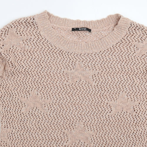 George Womens Pink  Knit Pullover Jumper Size 12