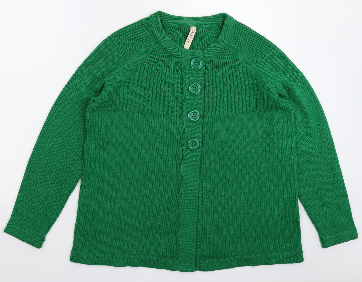 Marisota Womens Green  Knit Cardigan Jumper Size 14