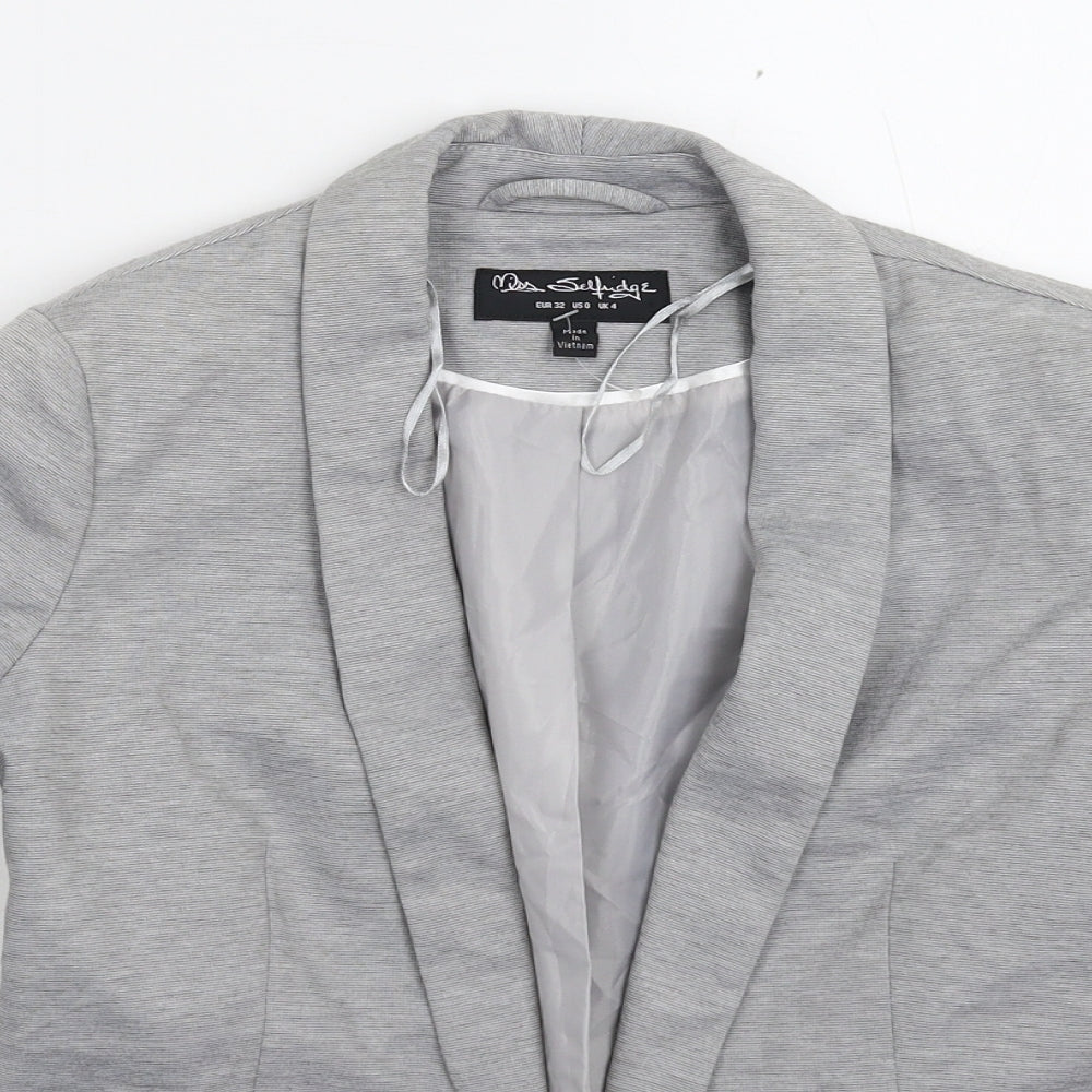 Miss Selfridge Womens Grey   Jacket Blazer Size 4
