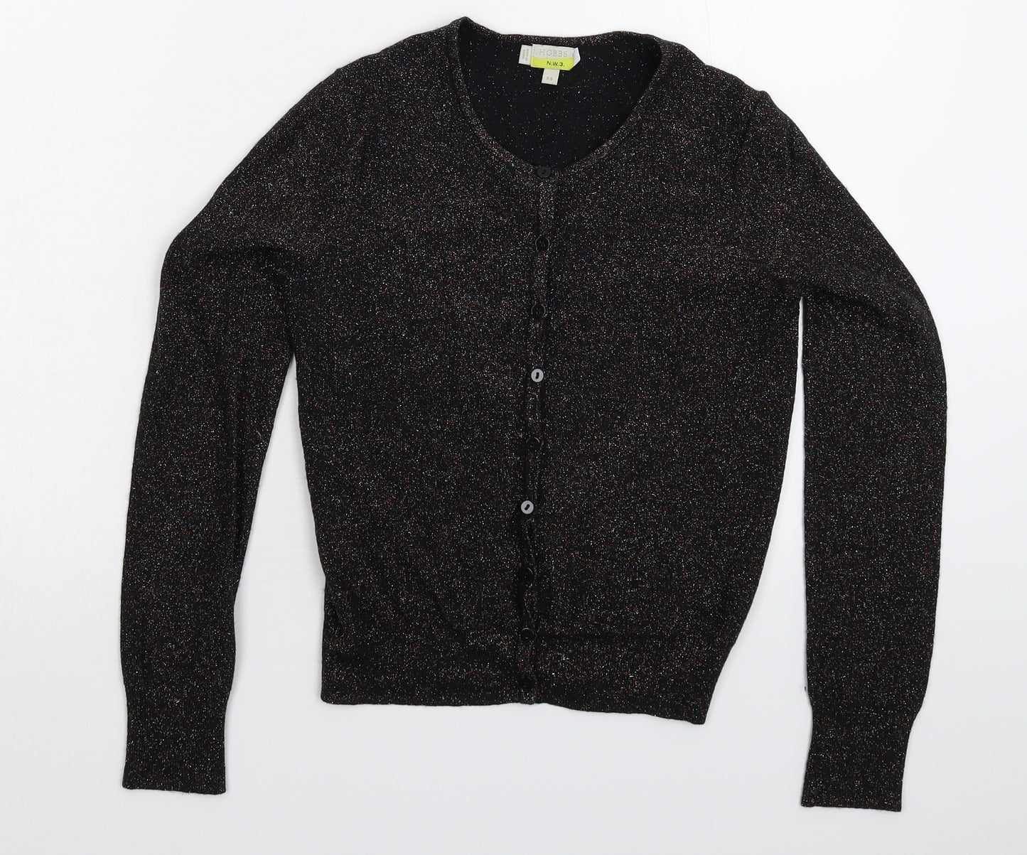 Hobbs Womens Black  Knit Cardigan Jumper Size XS