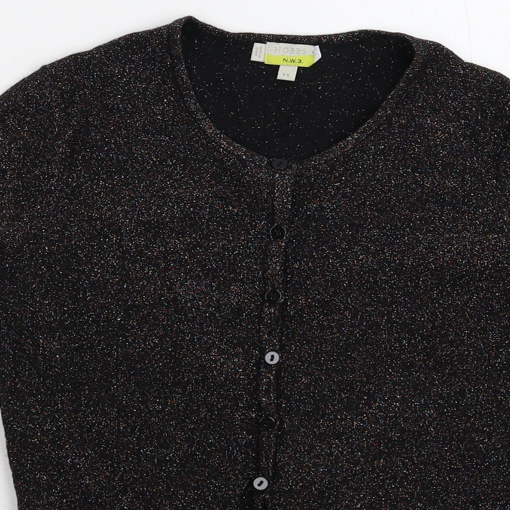 Hobbs Womens Black  Knit Cardigan Jumper Size XS