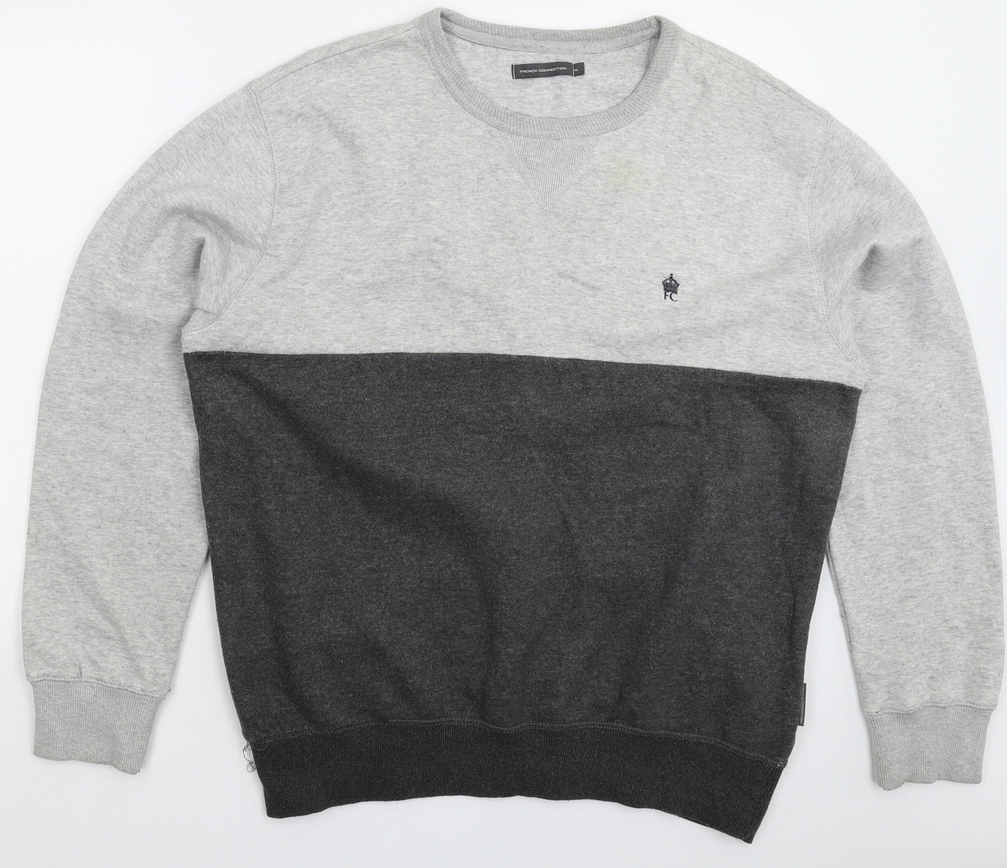 French Connection Mens Grey   Pullover Sweatshirt Size XL