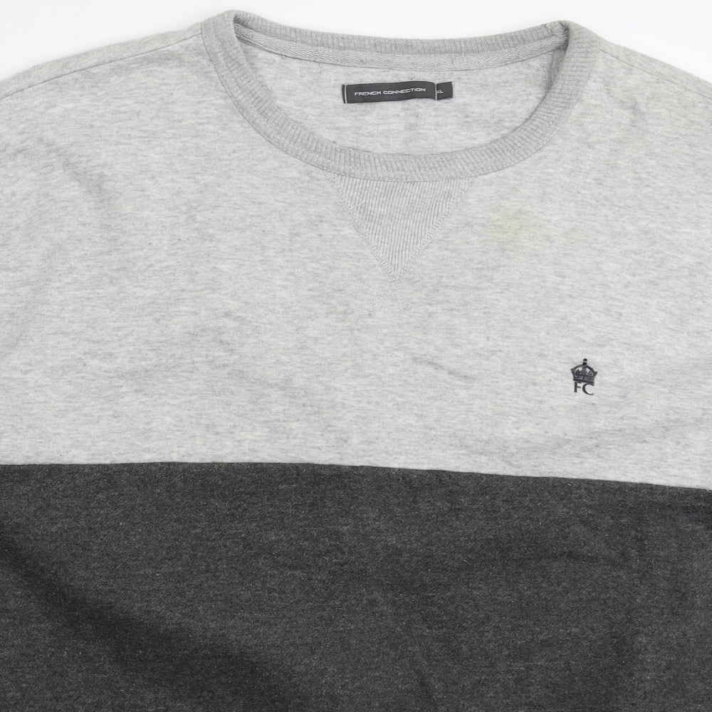 French Connection Mens Grey   Pullover Sweatshirt Size XL