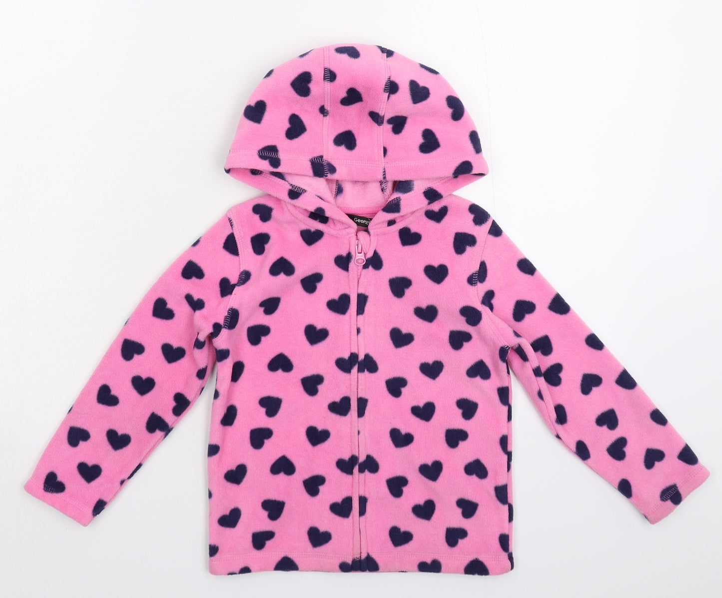 George Girls Pink  Fleece Jacket  Size 3-4 Years