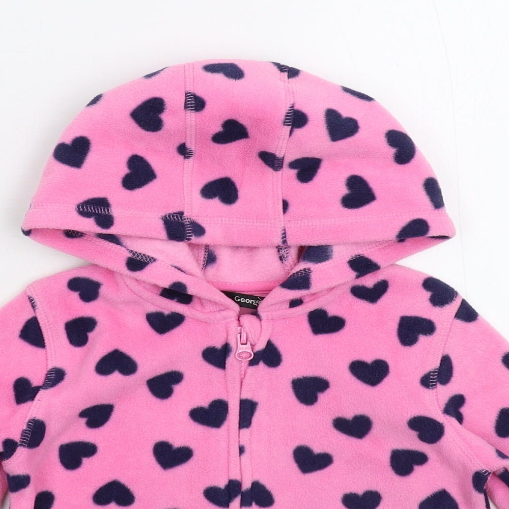 George Girls Pink  Fleece Jacket  Size 3-4 Years