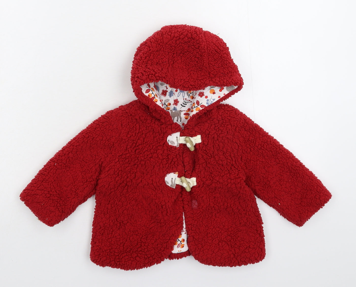 Nutmeg Girls Red  Fleece Jacket  Size 6-9 Months