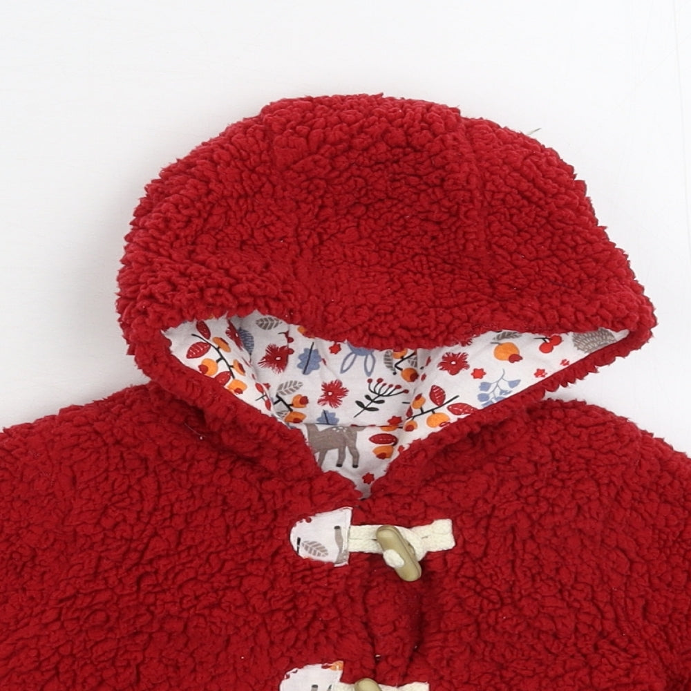 Nutmeg Girls Red  Fleece Jacket  Size 6-9 Months