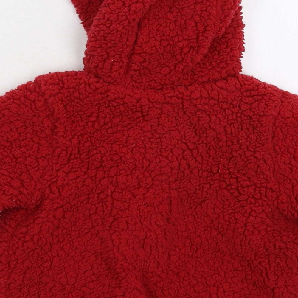 Nutmeg Girls Red  Fleece Jacket  Size 6-9 Months