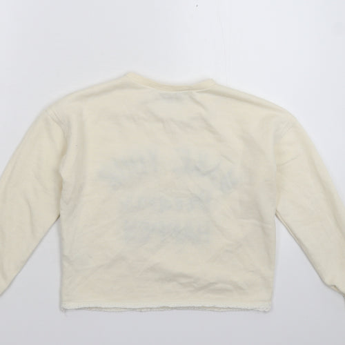 New Look Girls White   Pullover Sweatshirt Size 9 Years