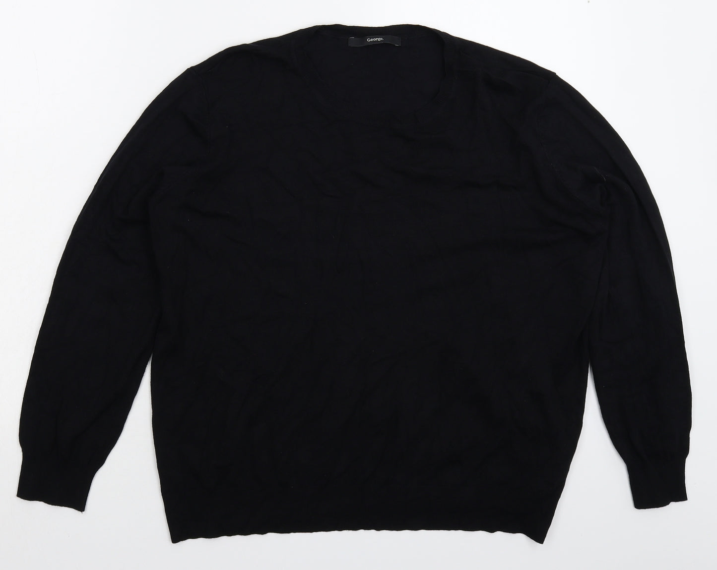 George Womens Black  Knit Pullover Jumper Size 18