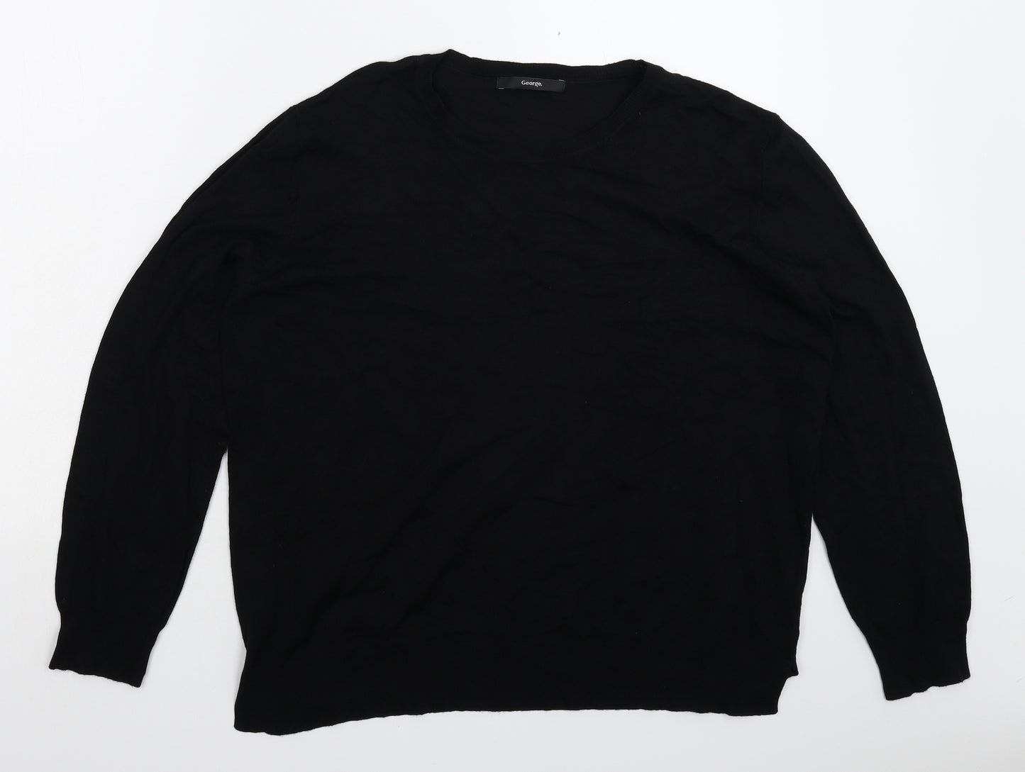 George Womens Black  Knit Pullover Jumper Size 18