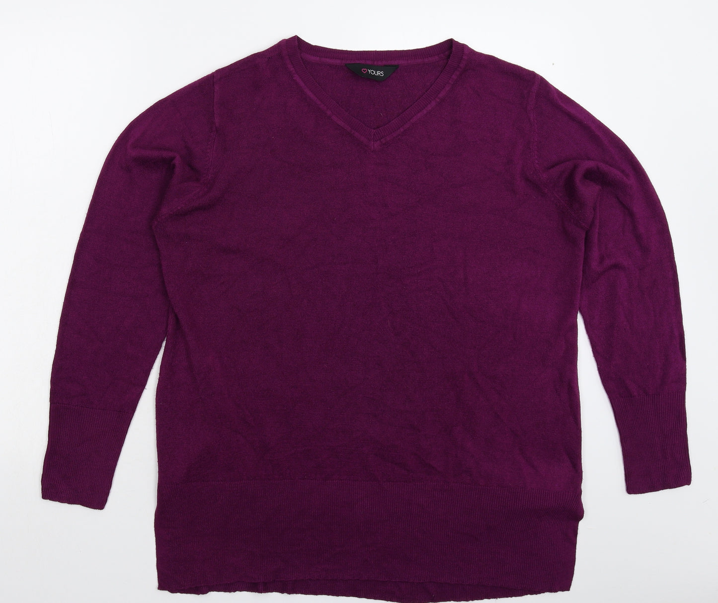 George Womens Purple  Knit Pullover Jumper Size 18