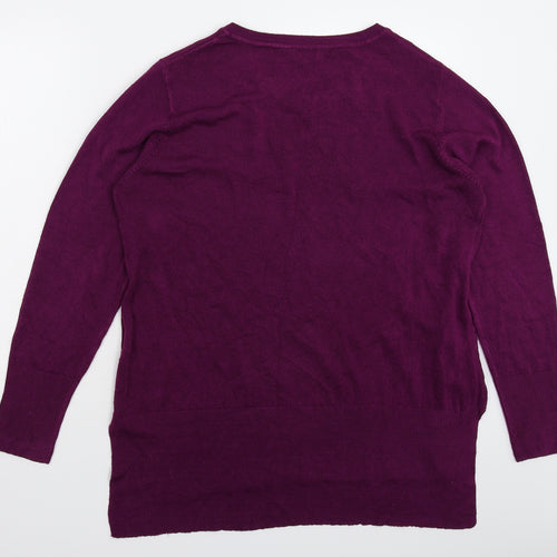 George Womens Purple  Knit Pullover Jumper Size 18
