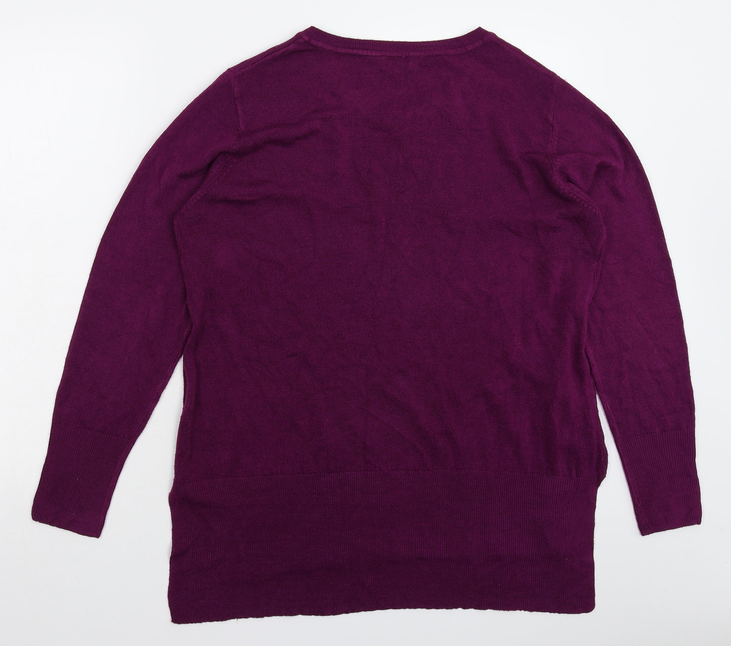 George Womens Purple  Knit Pullover Jumper Size 18