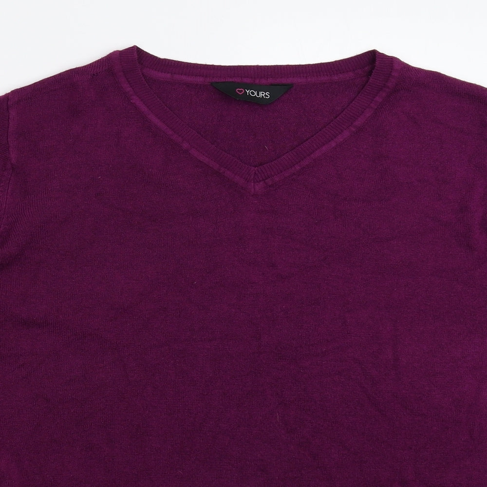 George Womens Purple  Knit Pullover Jumper Size 18