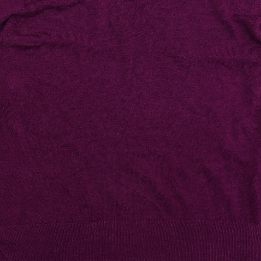 George Womens Purple  Knit Pullover Jumper Size 18