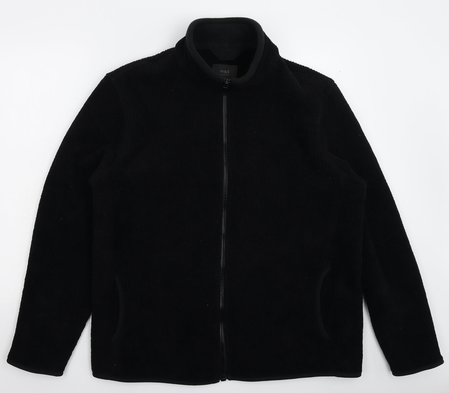 Marks and Spencer Mens Black  Fleece Jacket  Size XL
