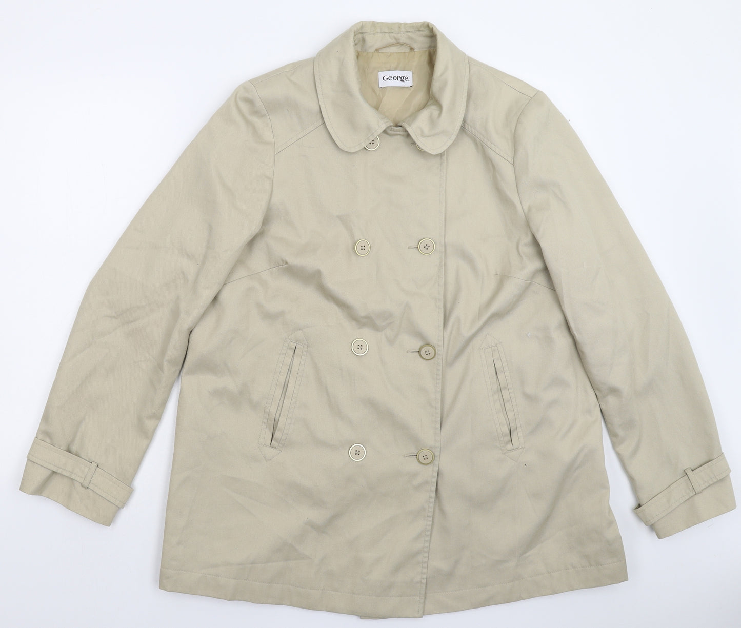 George Womens Beige   Jacket Coat Size 16