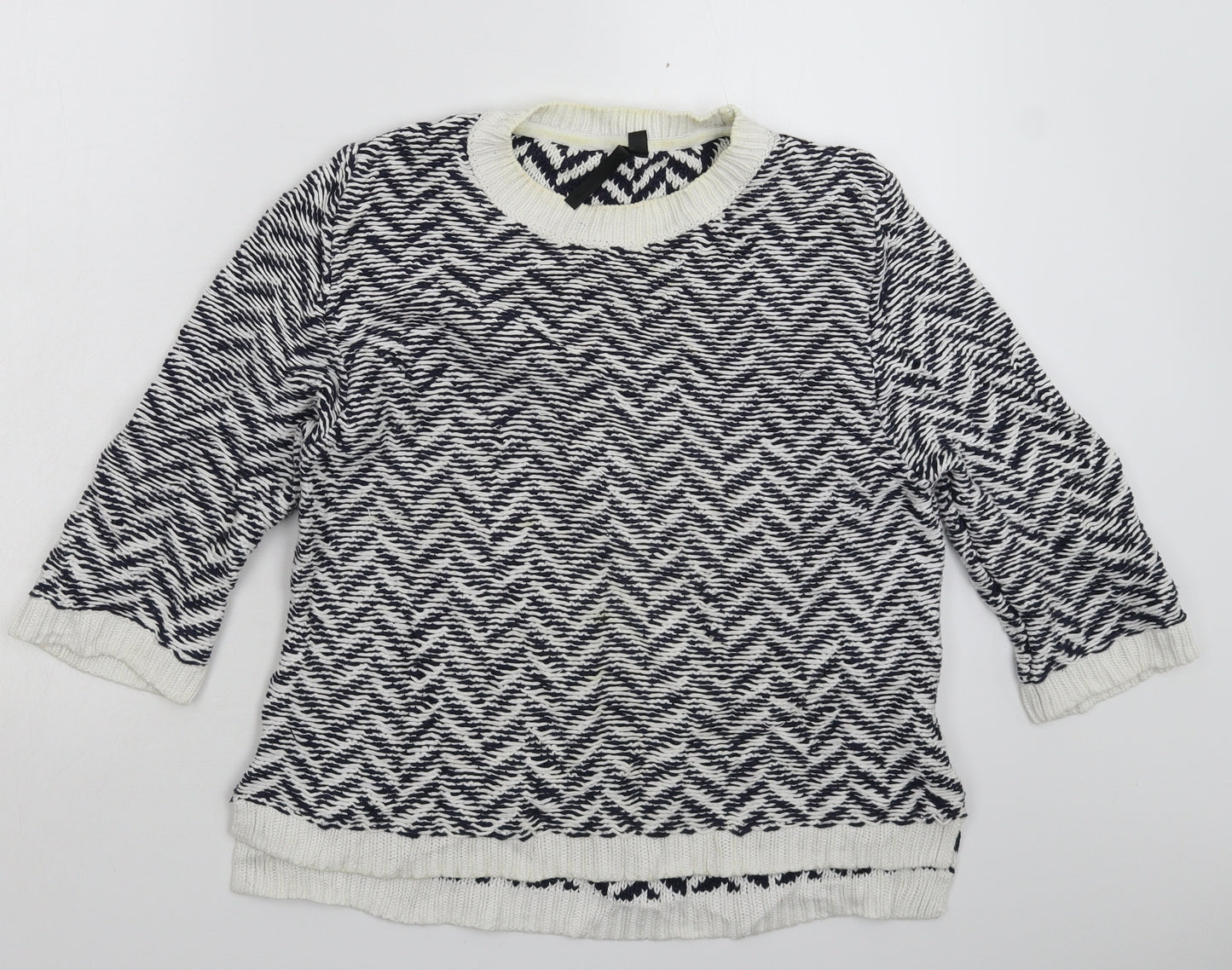Topshop Womens Multicoloured Striped Knit Pullover Jumper Size 12