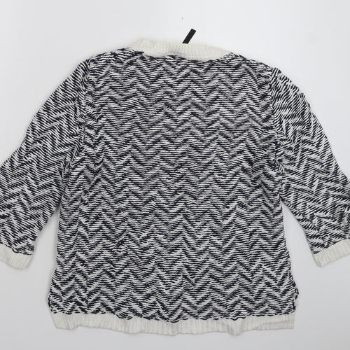 Topshop Womens Multicoloured Striped Knit Pullover Jumper Size 12