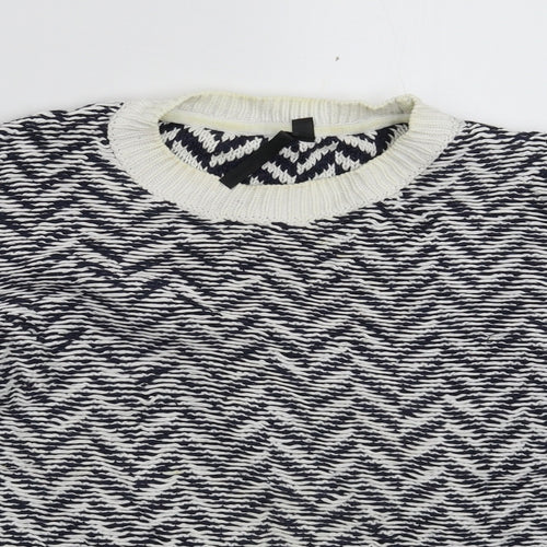 Topshop Womens Multicoloured Striped Knit Pullover Jumper Size 12