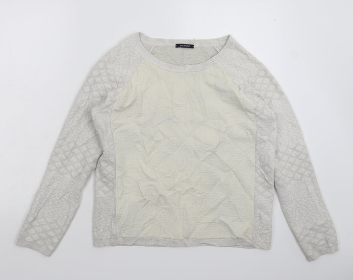 Promod Womens Grey  Knit Pullover Jumper Size S