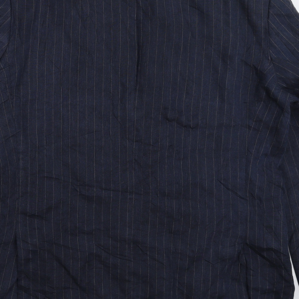Marks and Spencer Mens Blue Striped  Jacket Suit Jacket Size 42