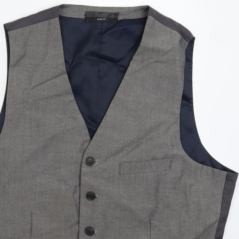 Cedar Wood State Mens Grey   Jacket Suit Waistcoat Size M