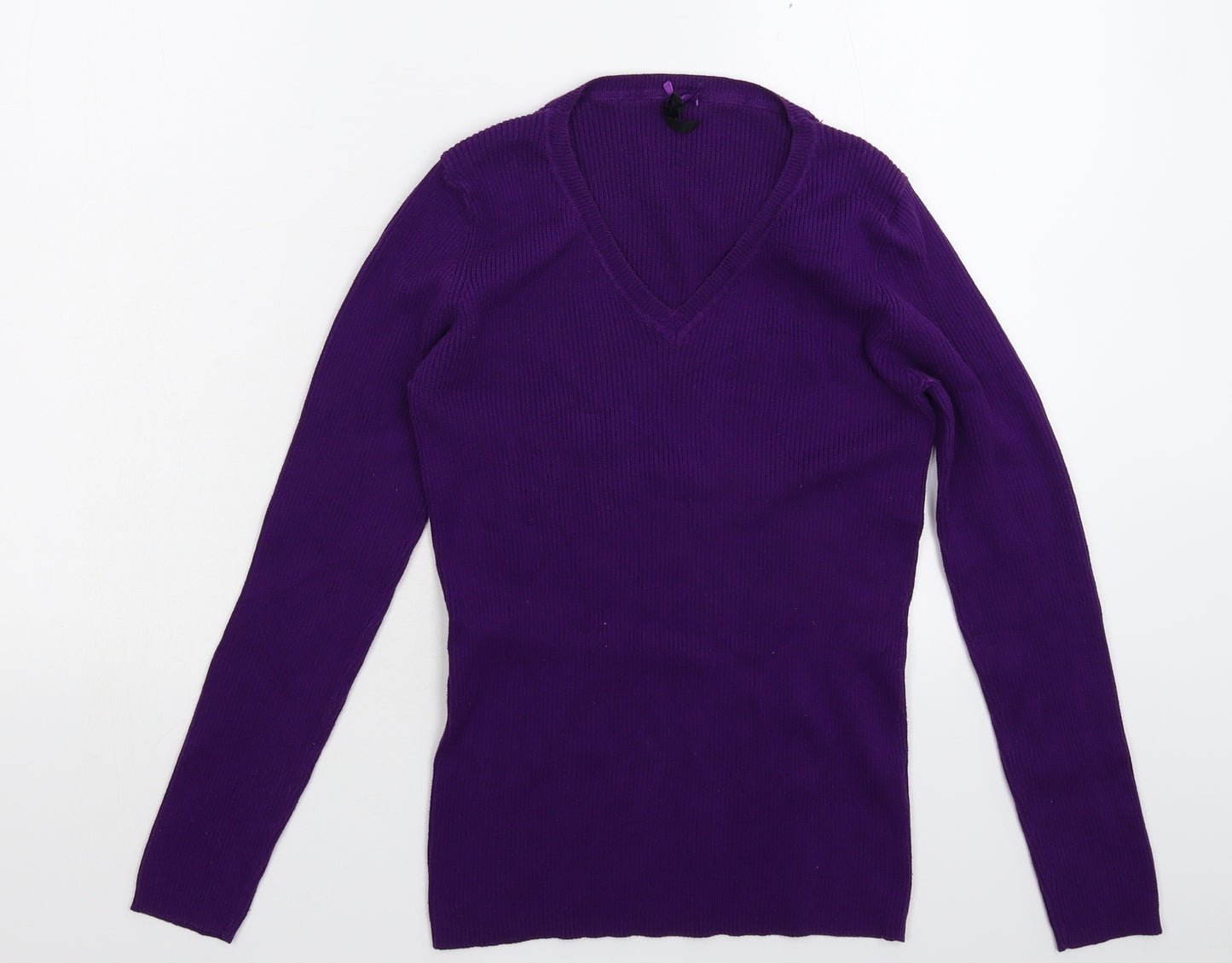 Preworn Womens Purple  Knit Pullover Jumper Size S
