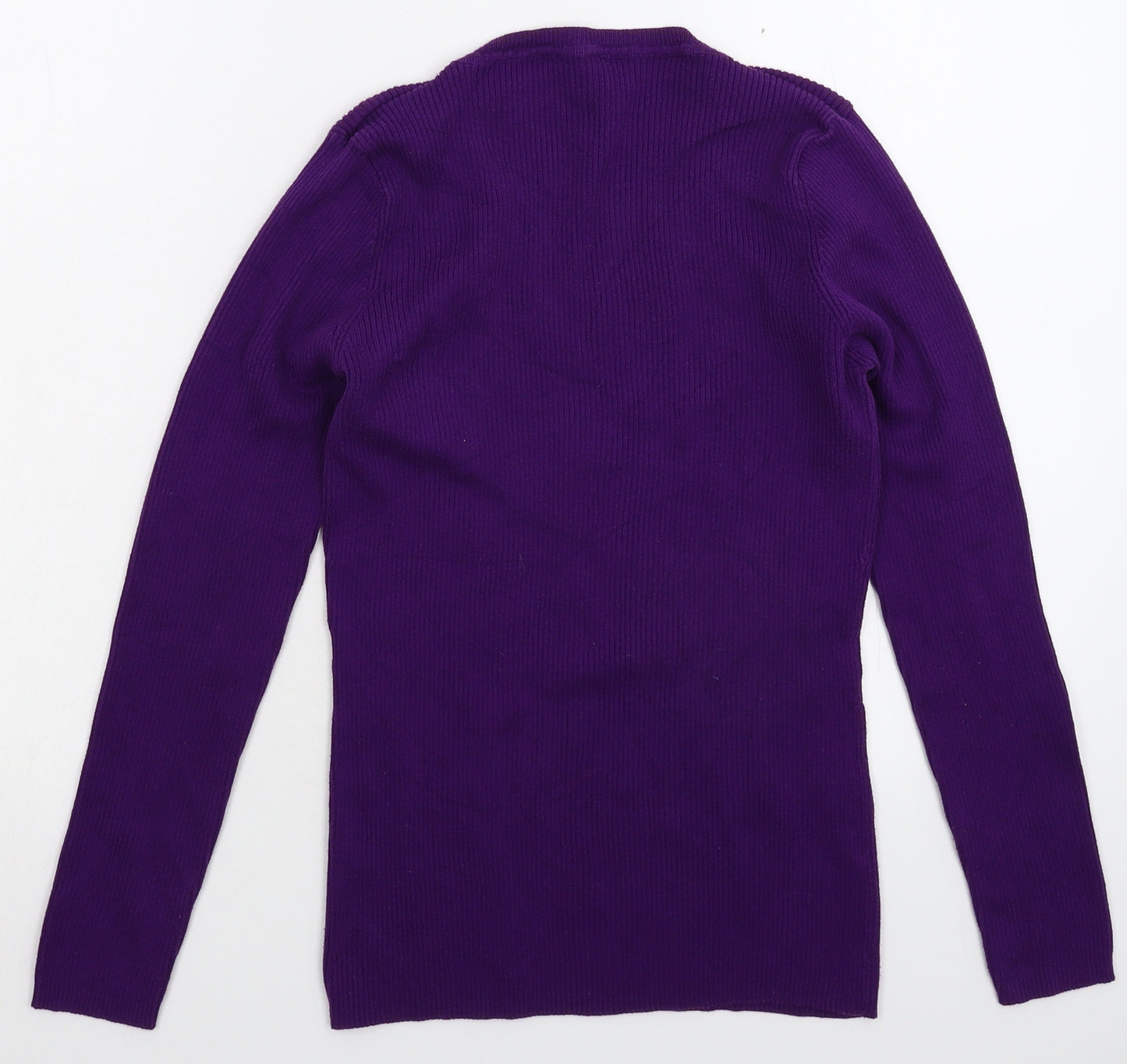 Preworn Womens Purple  Knit Pullover Jumper Size S