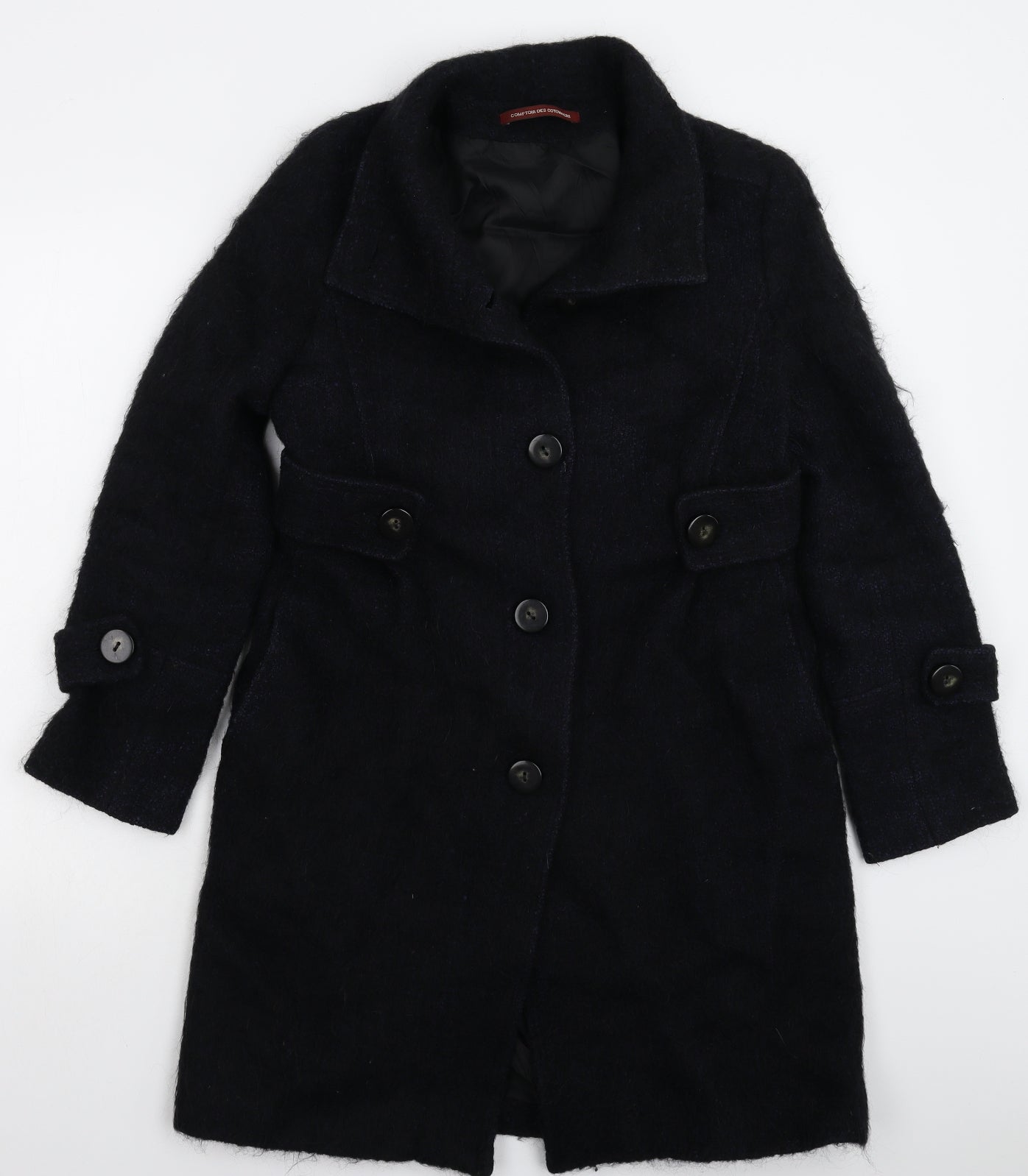 Comptoir des Cotonniers Womens Blue   Pea Coat Coat Size 10
