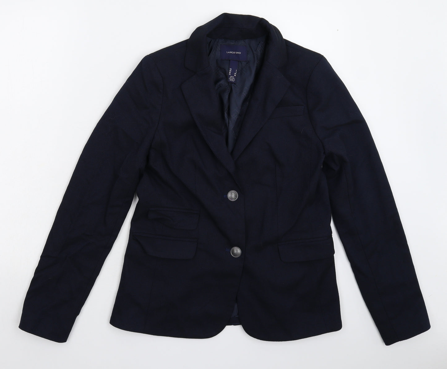 Lands' End Womens Blue   Jacket Suit Jacket Size 8